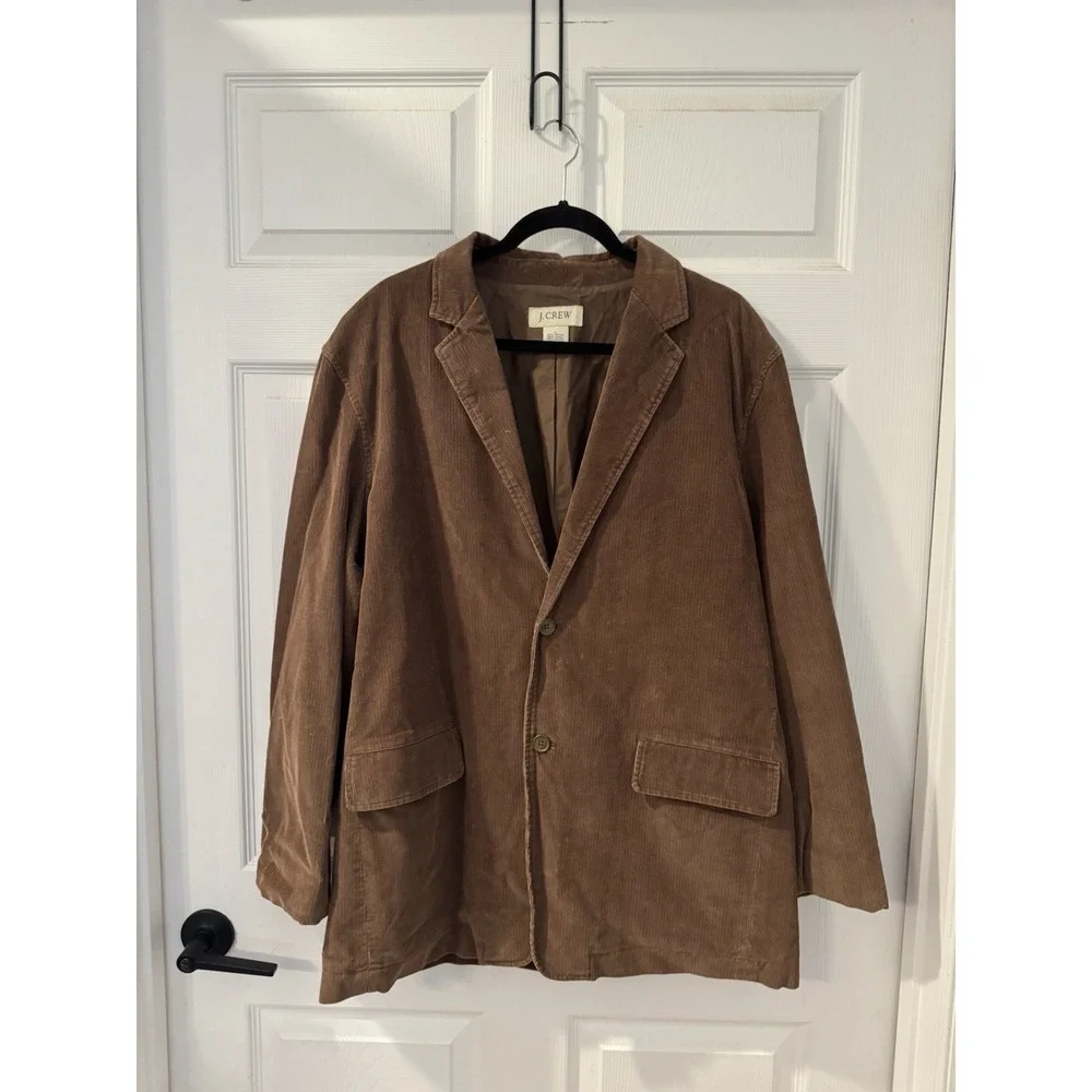 Vintage J Crew Men's Corduroy Jacket Size L Brown Hong Kong